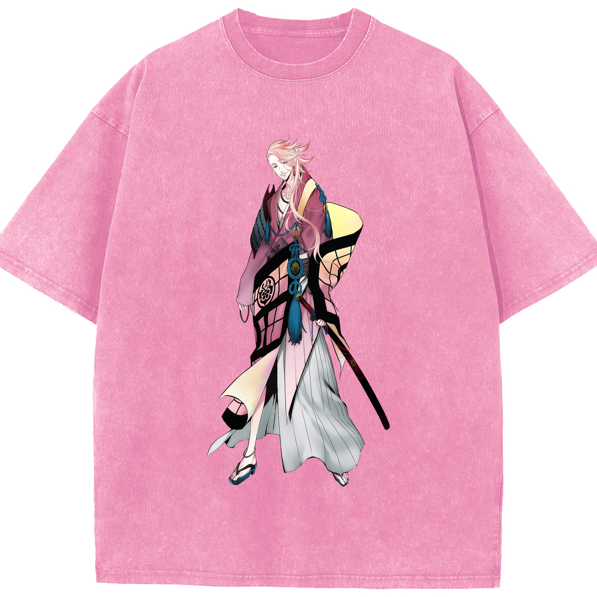 （画像用） 刀剣乱舞 Touken Ranbu 綿100% ヴィンテージ風 半袖Tシャツ（フロントプリント）